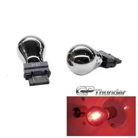POWER HOUSE Silver Stealth Chrome Red Light Bulbs Turn Signal Back Up Reverse Tail PO23780